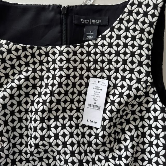 NWT - White House black market sheath dressing B&W pattern - Picture 5 of 9